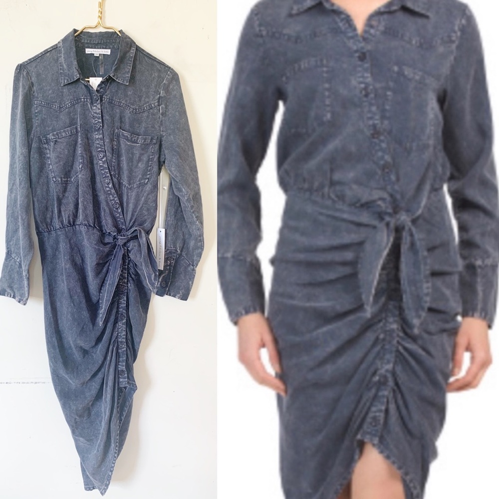 Young Fabulous & Broke Acid Wash Shirt Dress
